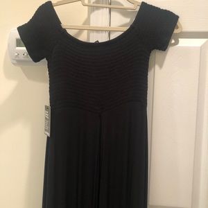 Black off shoulder summer maxi dress